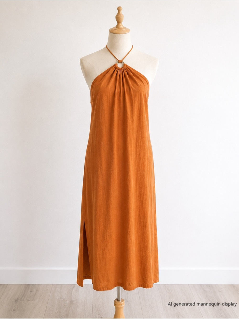 Old Navy Halter Sundress Orange Open Back Summer Dress